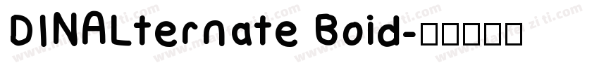 DINALternate Boid字体转换